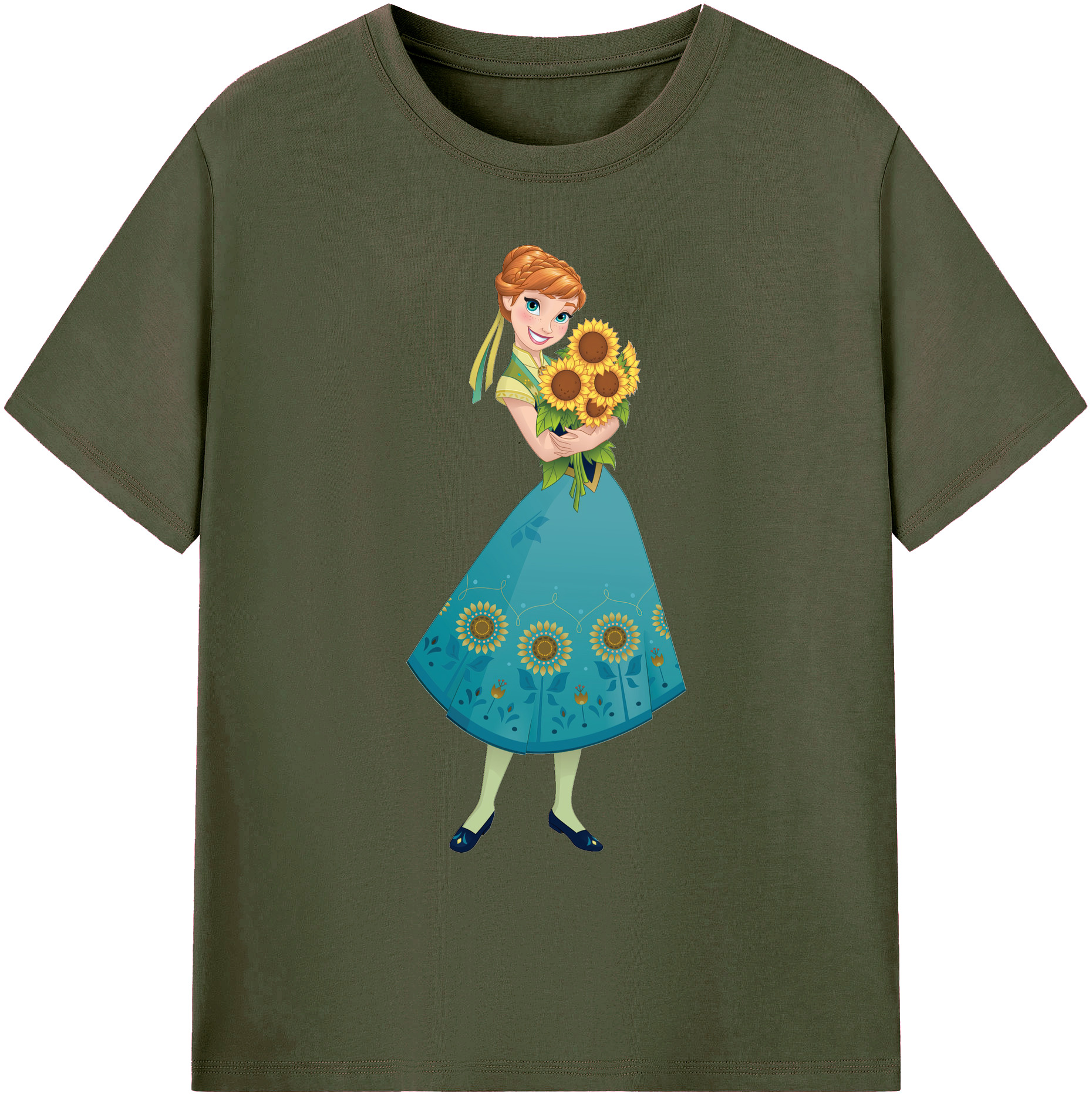 （画像用） アナと雪の女王 アンナ エルサ Frozen Anna Elsa 綿100％ メンズ半袖Tシャツ｜肌触りやわらか＆通気性